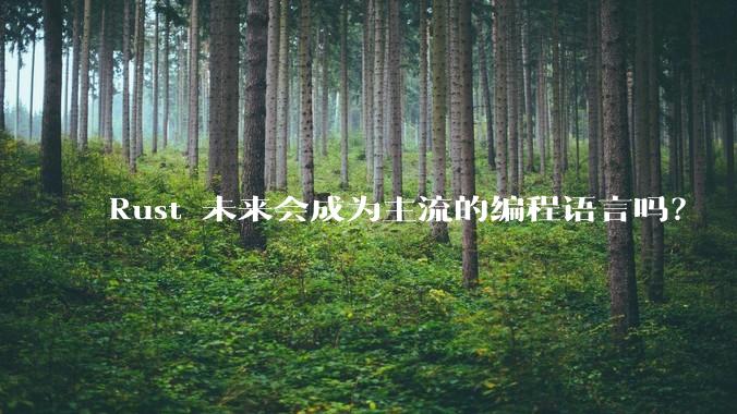 Rust 未来会成为主流的编程语言吗？