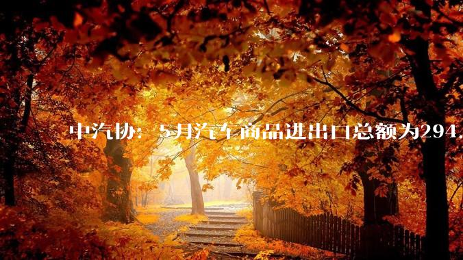 中汽协:5月汽车商品进出口总额为294.6亿美元,同比增长17.6%